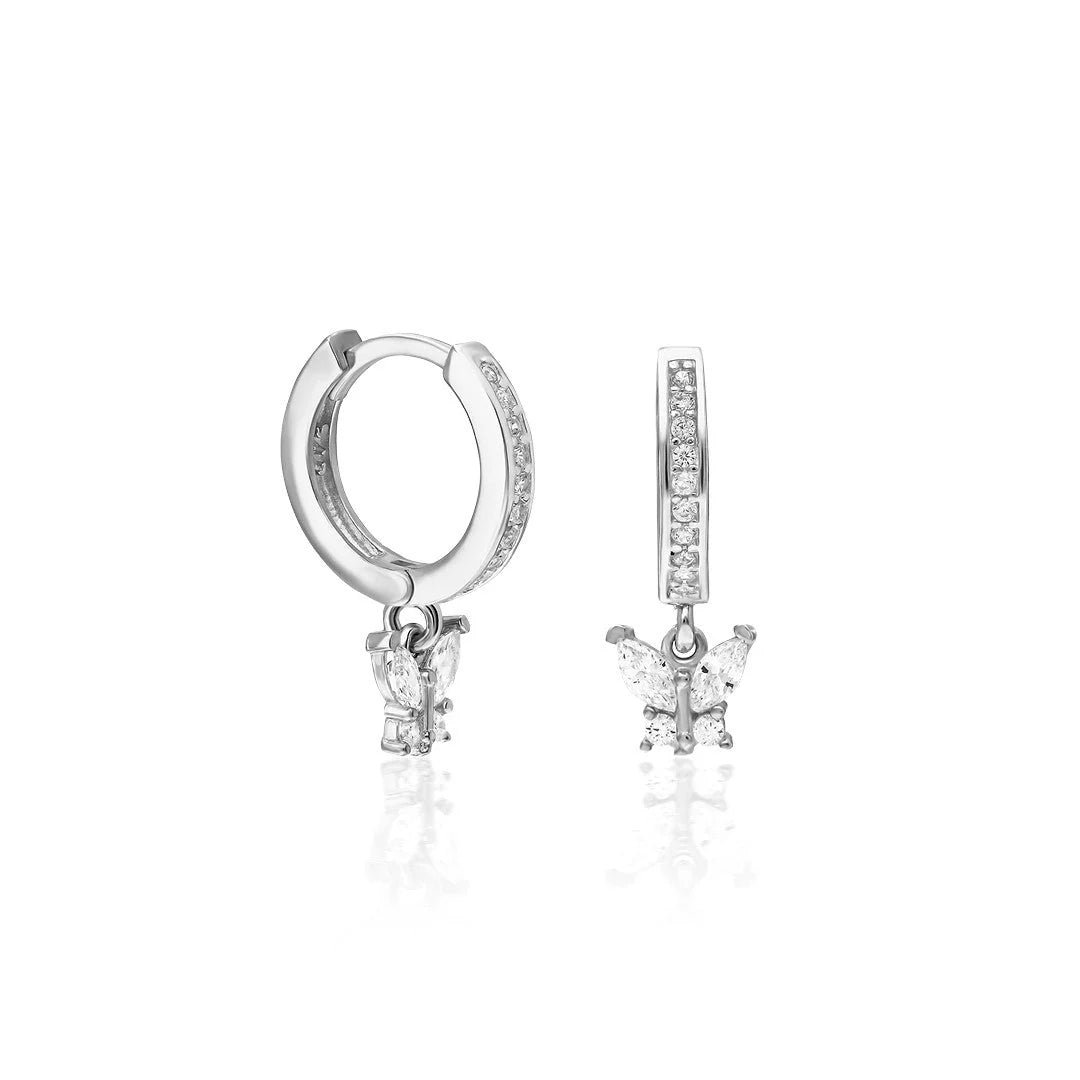 Mini Kelebek Küpe | 925 Gümüş