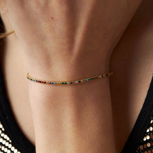 Renkli Su Yolu Bileklik | 925 Gümüş