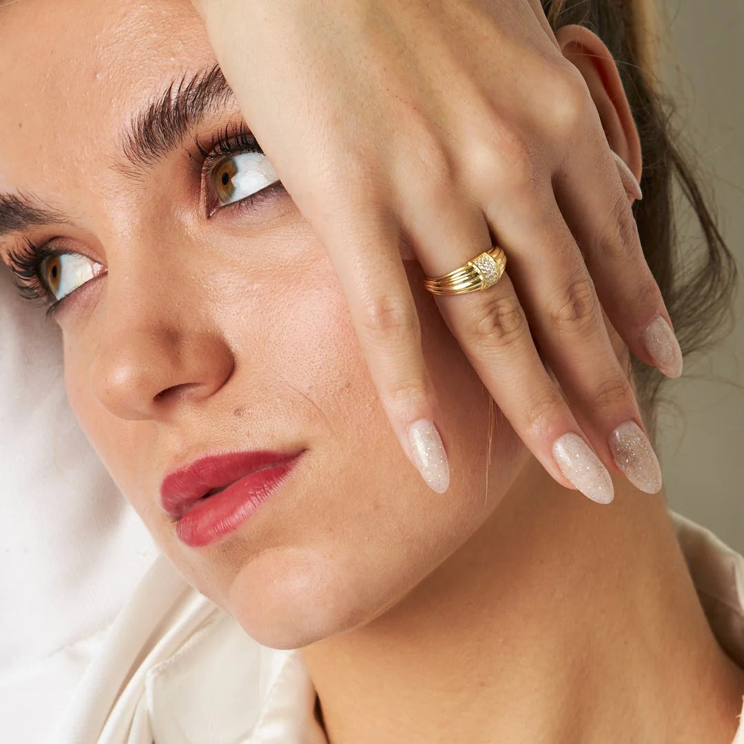 Söğüt Modeli Taşlı Yüzük | 925 Gümüş