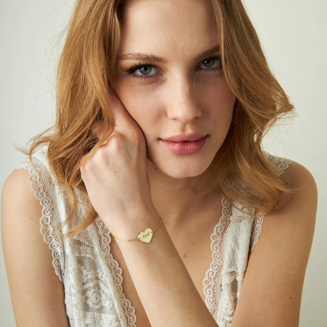 İsimli Kalp Bileklik | 925 Gümüş