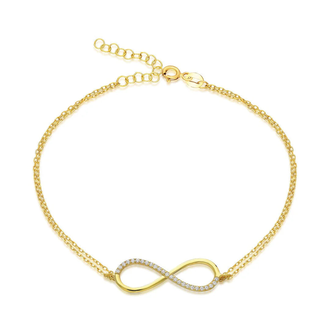 Taşlı Sonsuzluk Bilekliği | 925 Gümüş