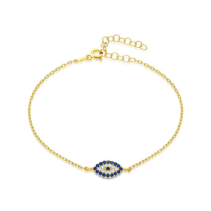 Zirkon Taşlı Göz Bileklik | 925 Gümüş