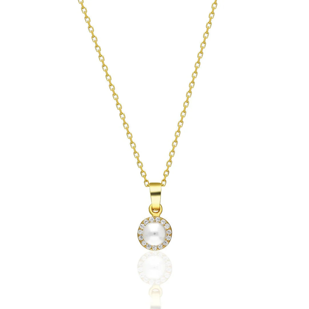 Oval Taşlı Boncuk Kolye | 925 Gümüş