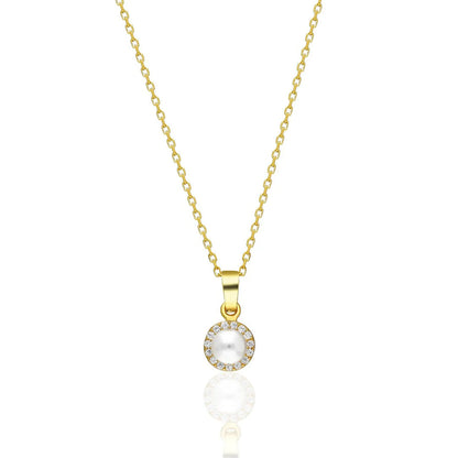 Oval Taşlı Boncuk Kolye | 925 Gümüş