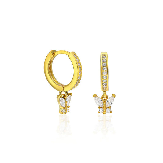 Mini Kelebek Küpe | 925 Gümüş