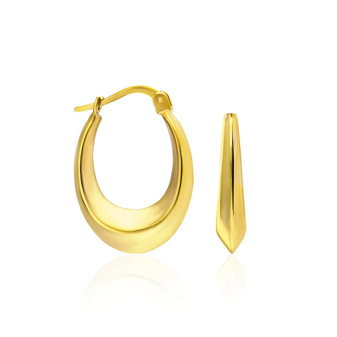 Oval Küpe | 925 Gümüş