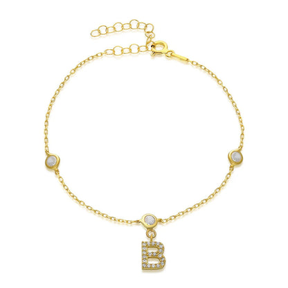 Taş Harfli Bileklik | 925 Gümüş