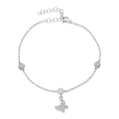 Taşlı Kelebek Bileklik | 925 Gümüş