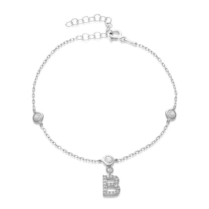Taş Harfli Bileklik | 925 Gümüş
