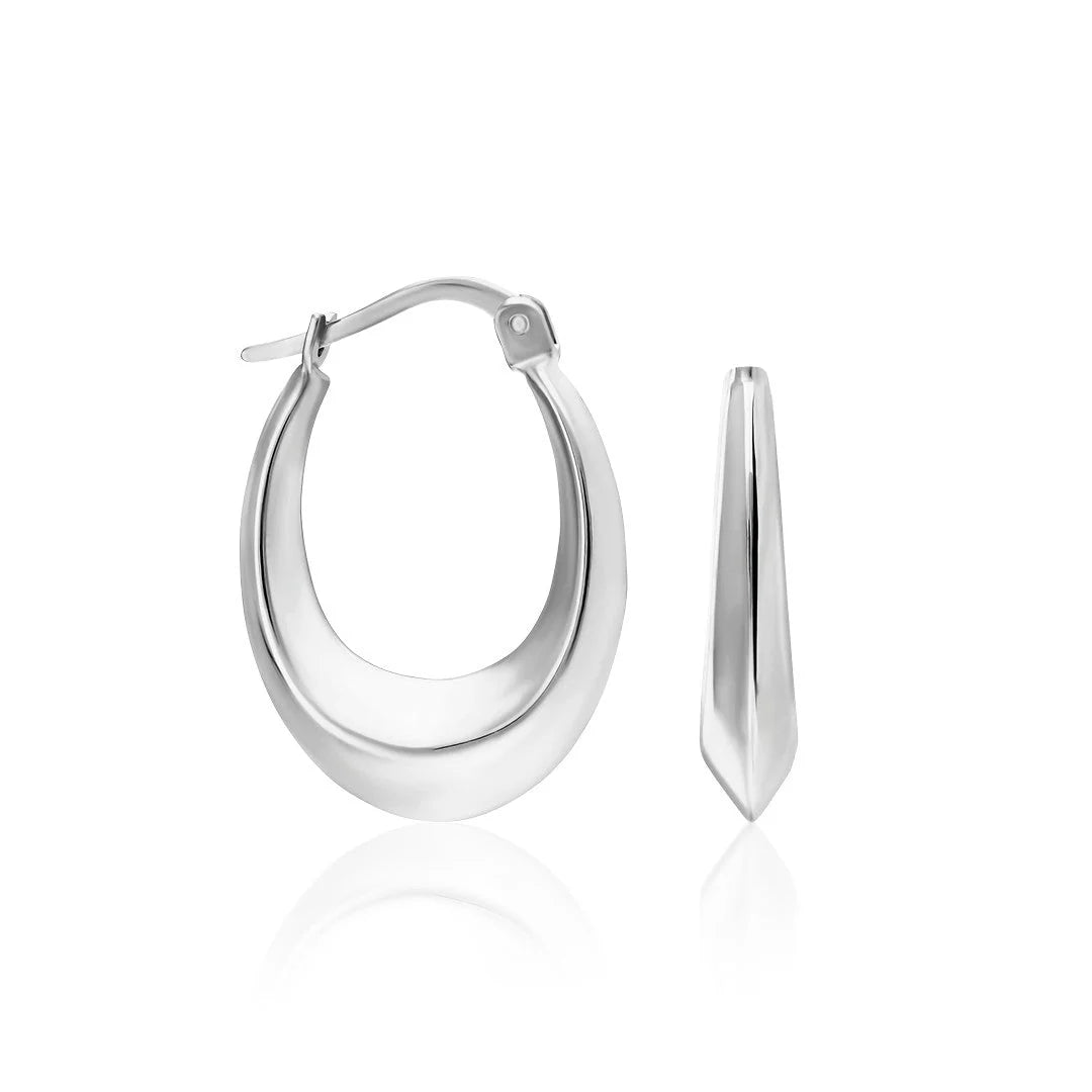 Oval Küpe | 925 Gümüş