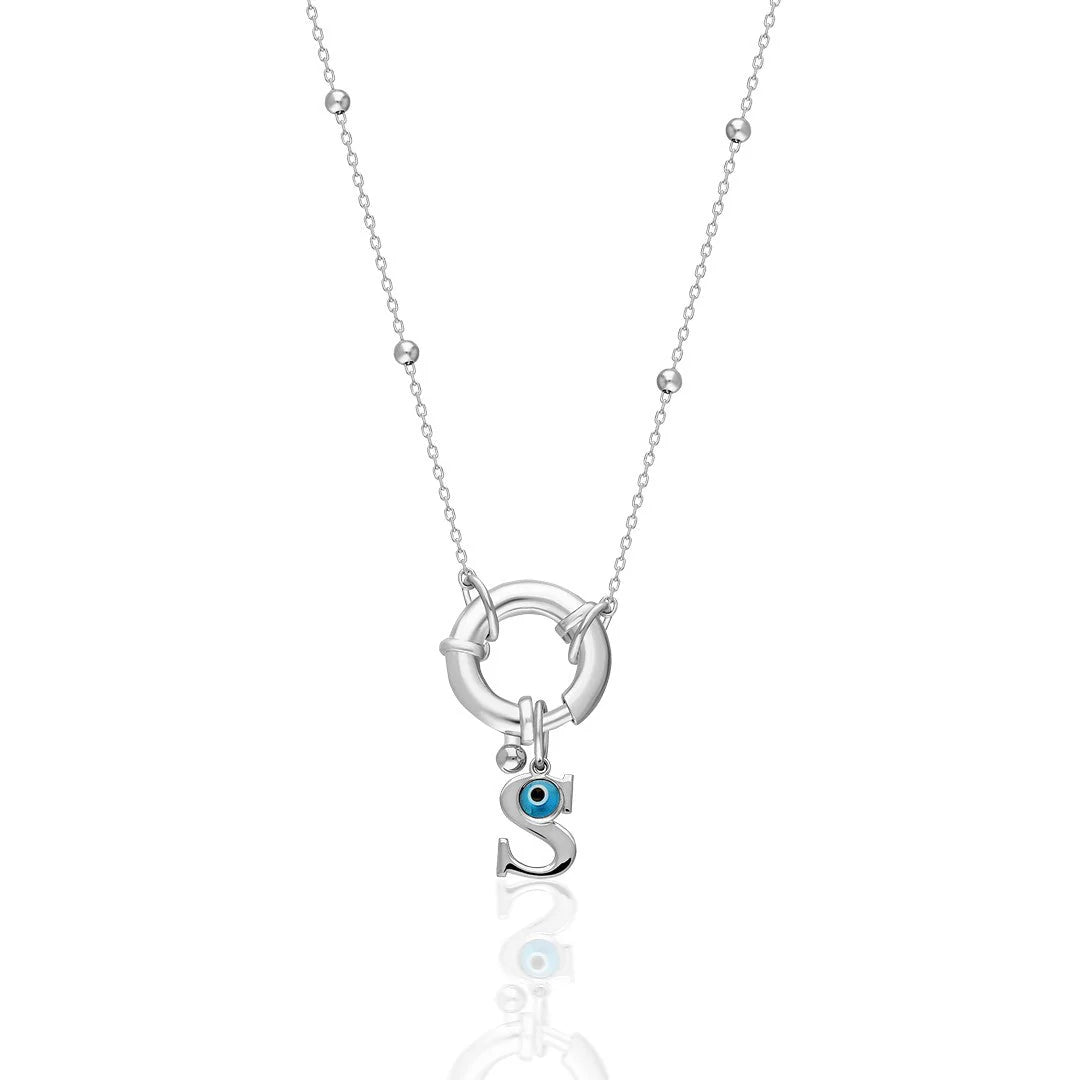 Top Zincirli Harf Kolye | 925 Gümüş