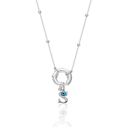 Top Zincirli Harf Kolye | 925 Gümüş