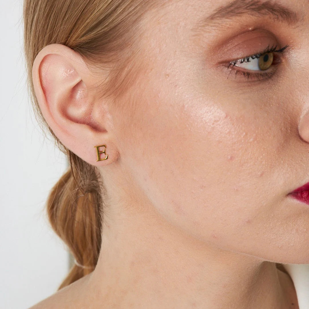 Taşsız Harf Küpe | 925 Gümüş