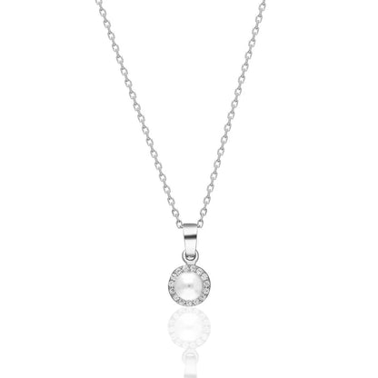 Oval Taşlı Boncuk Kolye | 925 Gümüş