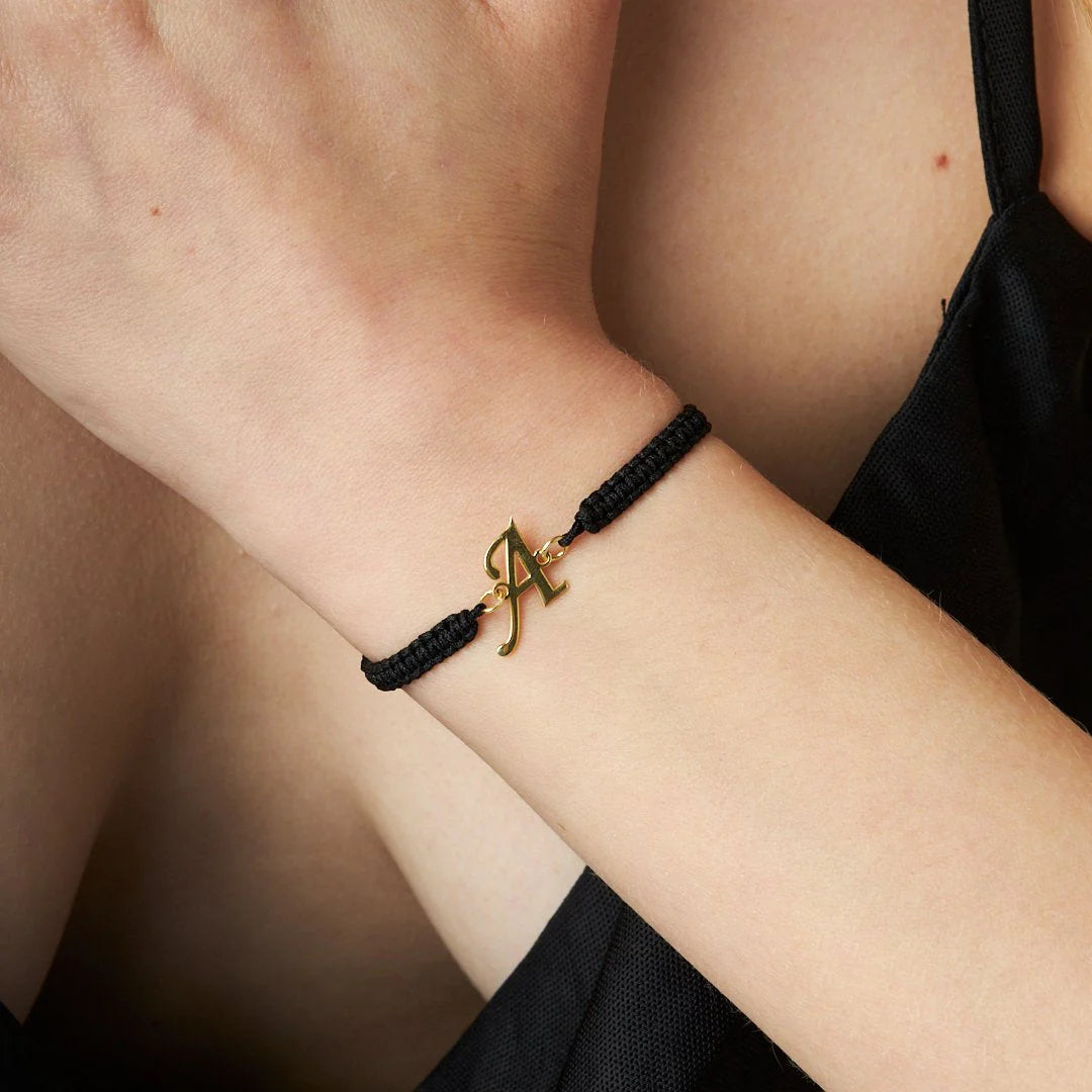 Makromeli Harf Bileklik | 925 Gümüş