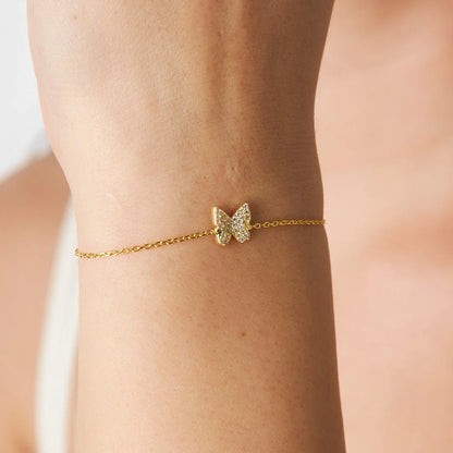 Kelebek Taşlı Bileklik | 925 Gümüş