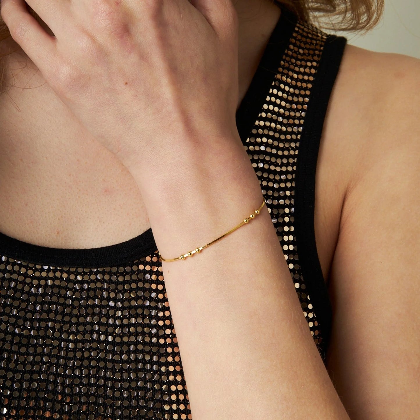 Çoklu Toplu Zincir Bileklik | 925 Gümüş