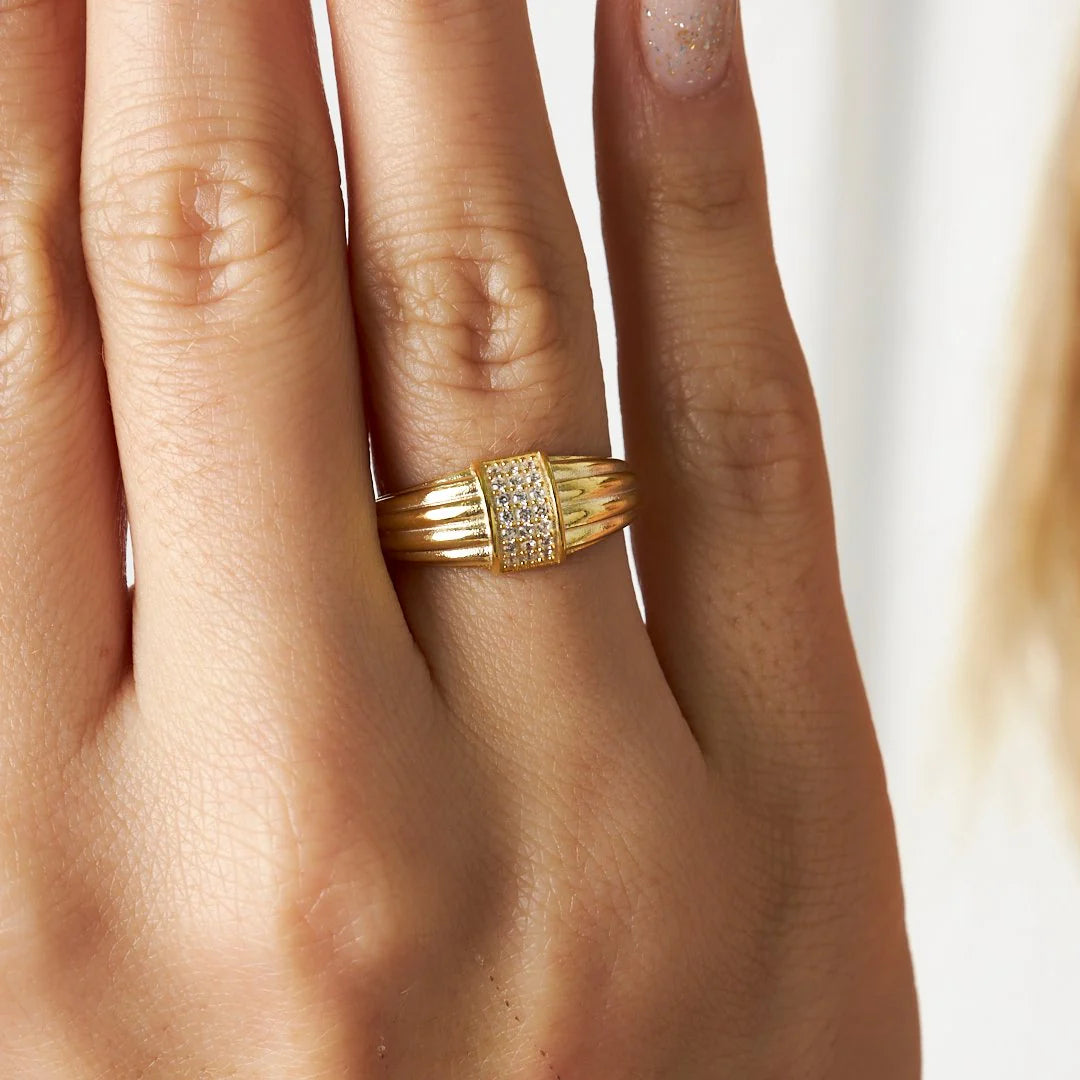 Söğüt Modeli Taşlı Yüzük | 925 Gümüş