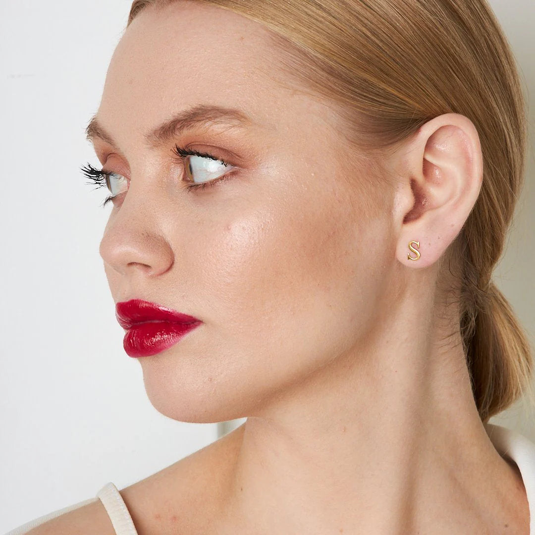 Taşsız Harf Küpe | 925 Gümüş