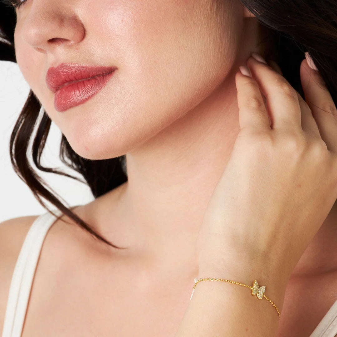 Kelebek Taşlı Bileklik | 925 Gümüş