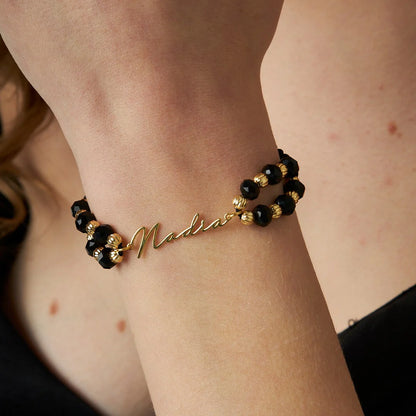 Makromeli İsim Bileklik | 925 Gümüş