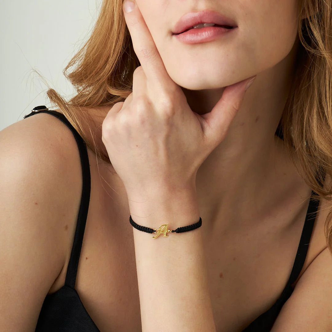 Makromeli Harf Bileklik | 925 Gümüş