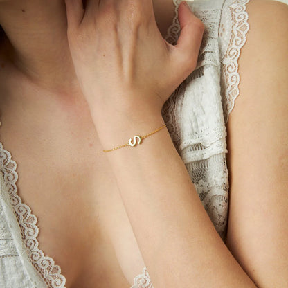 Yatay Harfli Bileklik | 925 Gümüş