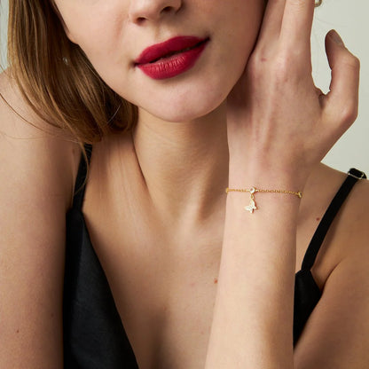 Taşlı Kelebek Bileklik | 925 Gümüş