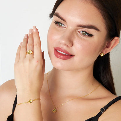 Parlak Taşlı Yonca Set | 925 Gümüş