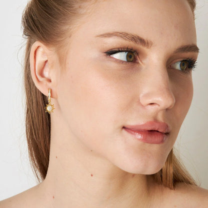 Parıltılı Güneş Küpeleri | 925 Gümüş