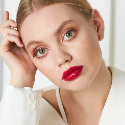 Taşlı Harf Küpe | 925 Gümüş