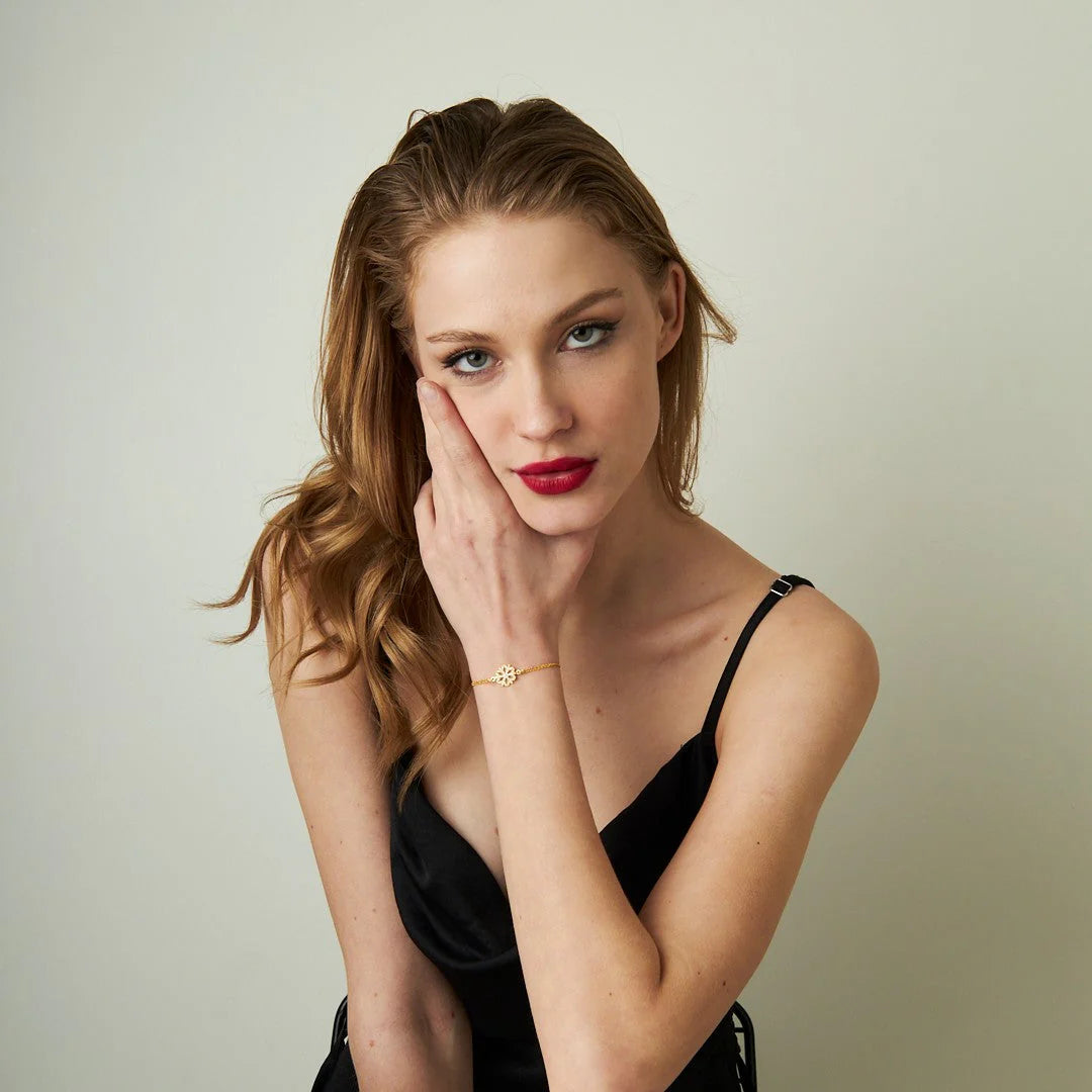 Kar Tanesi Detaylı Bileklik | 925 Gümüş