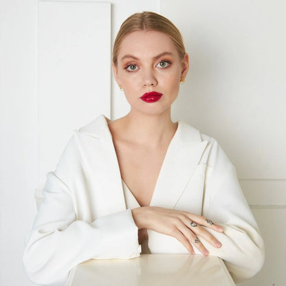 Kalpli İsim Küpe | 925 Gümüş