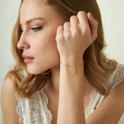 Taş Harfli Bileklik | 925 Gümüş