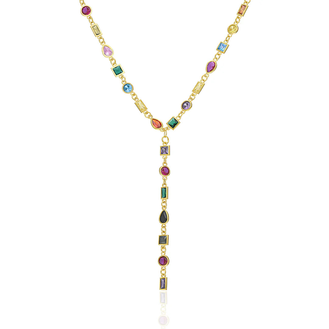 Doğal Taşlı Gökkuşağı Set | 925 Gümüş