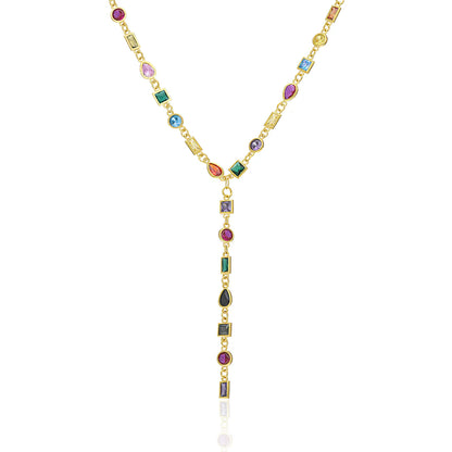 Doğal Taşlı Gökkuşağı Set | 925 Gümüş
