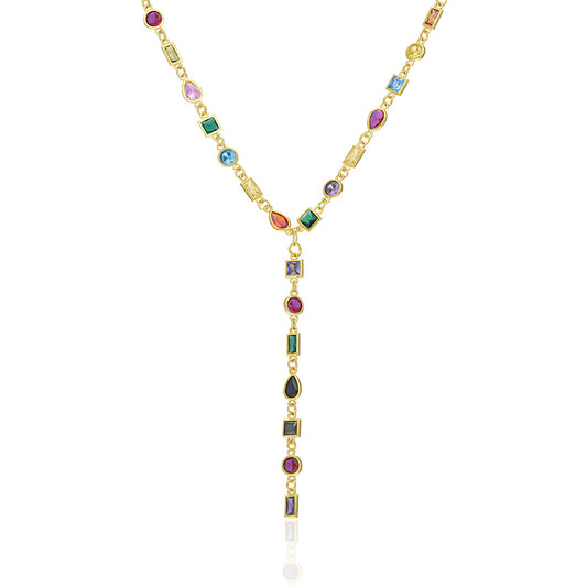 Doğal Taşlı Gökkuşağı Set | 925 Gümüş